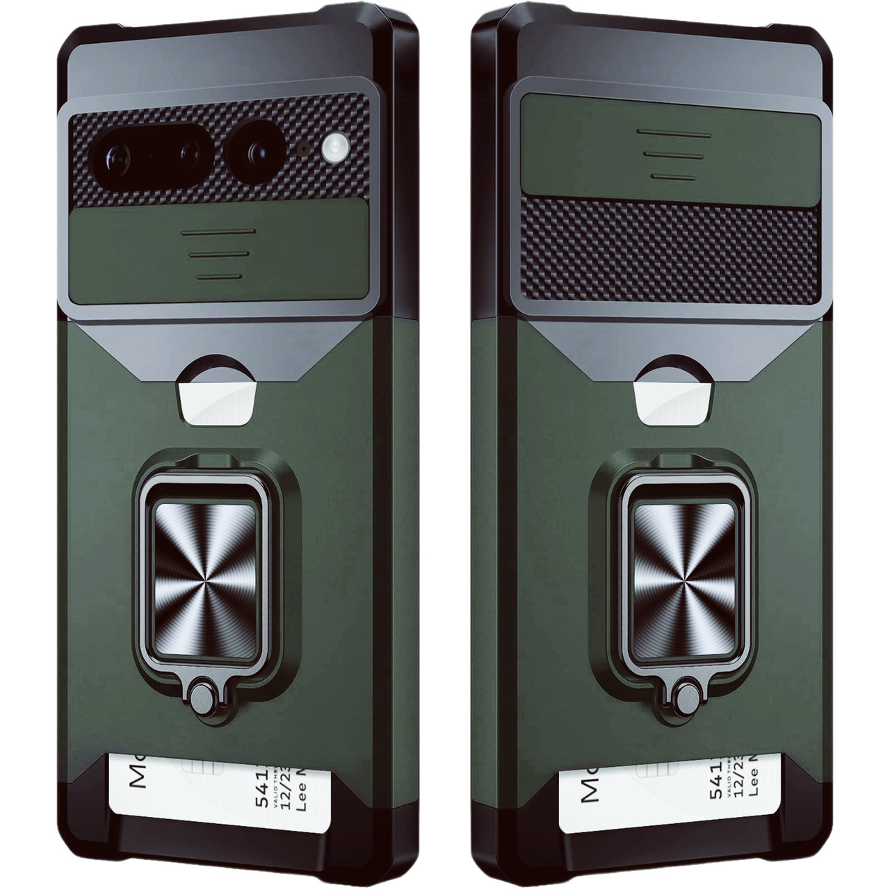 Протиударний чохол із підставкою для Pixel 7 Pro зелений шторка для камери