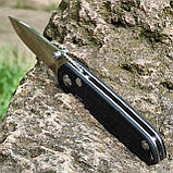 Ніж складаний Leen 1203-1, 440С, сатин, G10 чорний, без чохла, фото 5