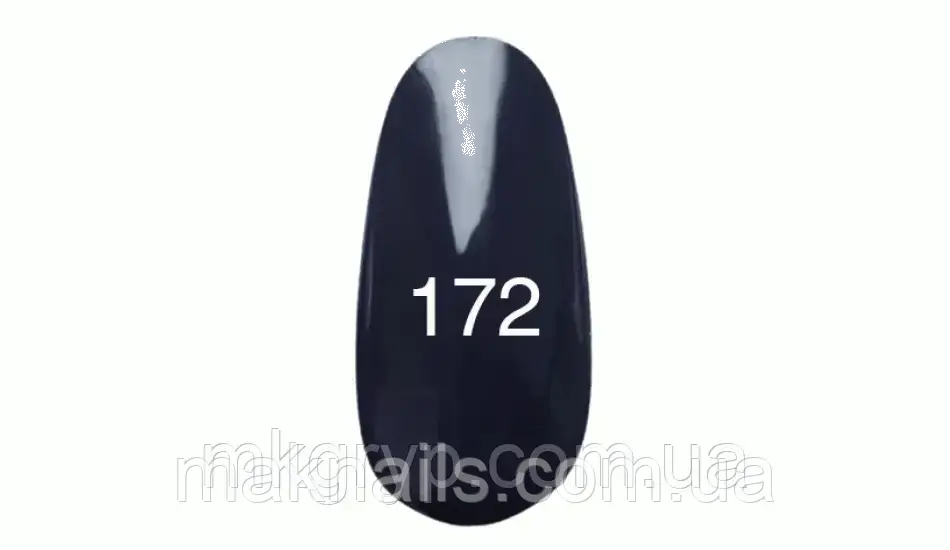 Гель-лак No 172 чорно-синій емалевий 7 мл