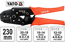 Кліщі Yato YT-2300 для опресування розрізних наконечників 0.5-6 мм²
