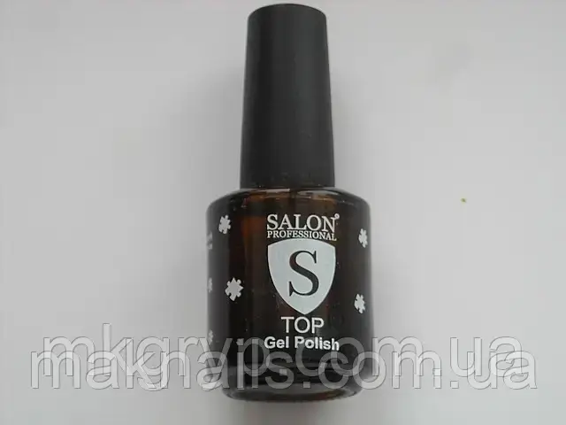 Гель-лак SALON PROFESSIONAL Top Coat — закріплювач для гель-лаку, 17 мл