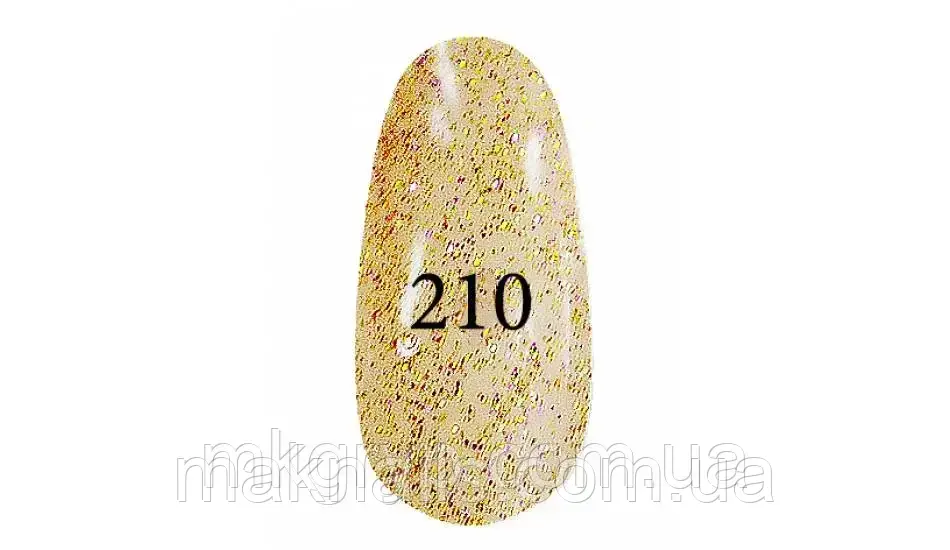 Гель-лак No 210 ( Золотий із фіолетовим блиском) 7 мл.