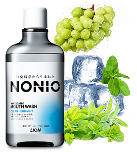 Lion Nonio Clear Herb Mint ополіскувач для порожнини рота, м'ятний смак, 600 мл