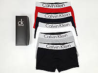 Боксери труси комплект 5шт Calvin Klein. Набір трусів для чоловіків у коробці Кельвін Кляйн. Спідня білизна набір, фото 6