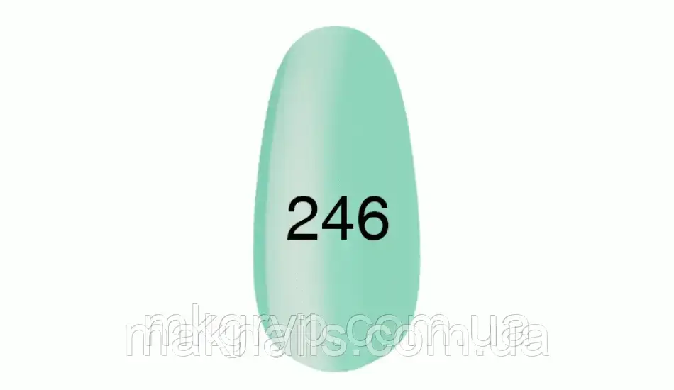 Гель-лак No 246 м'ятно-блакитний (7 мл.) приглушений