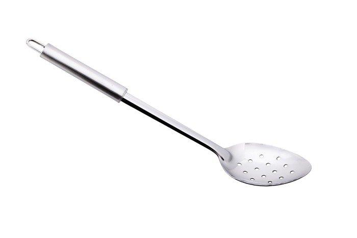 Ложка нержавіюча гарнірна перфорована "Труб Овал" L 35 см