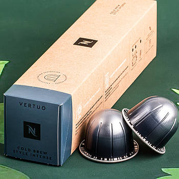 Кава в капсулах Nespresso Vertuo Cold Brew Style Intense (злаки та карамель), Швейцарія (7шт) 355 мл