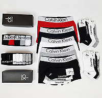 Набор мужского белья 5шт носки короткие 30 пар Calvin Klein. Набор мужских трусов боксеров Кельвин Кляйн