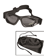 Очки тактические Mil-Tec Десантные затемненные на резинке One size Черные COMMANDO BRILLE AIR PRO SCHWARZ SMOKE