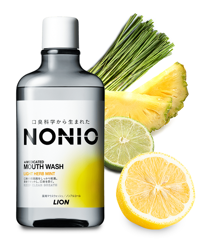 Lion Nonio Light Herb Mint ополіскувач для порожнини рота без спирту, м'ятно-ананасово-трав'яний смак, 600 мл
