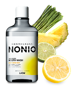 Lion Nonio Light Herb Mint ополіскувач для порожнини рота без спирту, м'ятно-ананасово-трав'яний смак, 600 мл