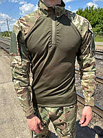Тактическая рубашка убакс мультикам рип стоп с налокотниками Армейская боевая кофта мультикам с защитой