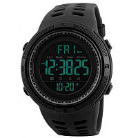 Годинник електронний чоловічий наручний чорний з підсвіткою водонепроникний і протиударний Skmei 1251 All Black