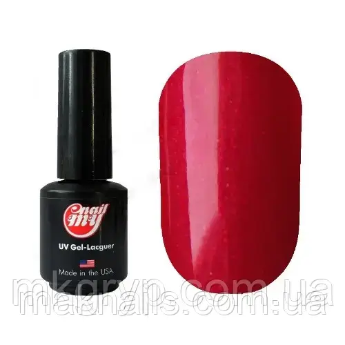 Гель-лак My Nail System No 117 малиновий глибокий із бузковим мікроблеском 9 мл