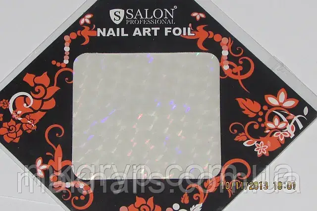 Фольга для лиття та дизайну нігтів у листі. Абстракція срібло