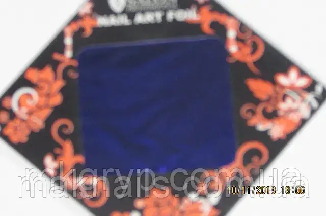 Фольга для лиття та дизайну нігтів у листі. Синій металік.