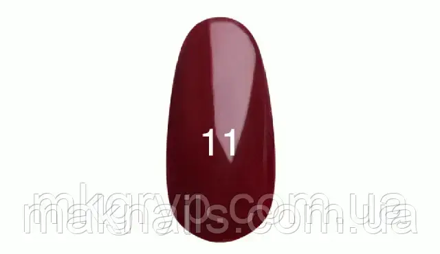 Гель-лак No11( гнила вишня з перламутром) 7 мл.