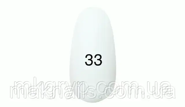 Гель-лак No33 ( яскраво-білий, емаль) 7 мл.