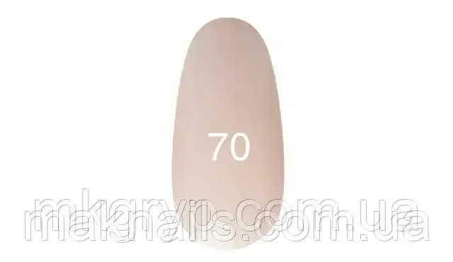 Гель-лак No70 (світлий бежевий) 7 мл.