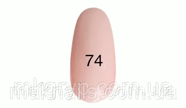 Гель-лак No74 (персиково-рожевий, суцільний) 7 мл.