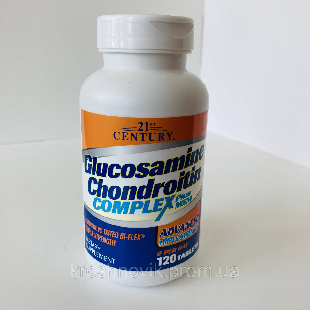 21 century Glucosamine chondroitin complex, комплекс глюкозаміну та хондроїтину із МСМ, 120 таблеток