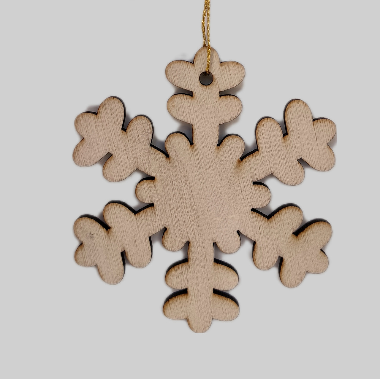 Підвіска фанерна "Сніжинка" 9,1*9,1 см. |заготівля для декору | під фарбування | для декупажу