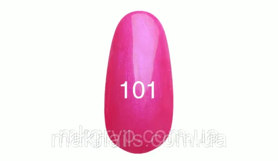 Гель-лак No 101, 7 мл малиново-рожевий із іскоркою
