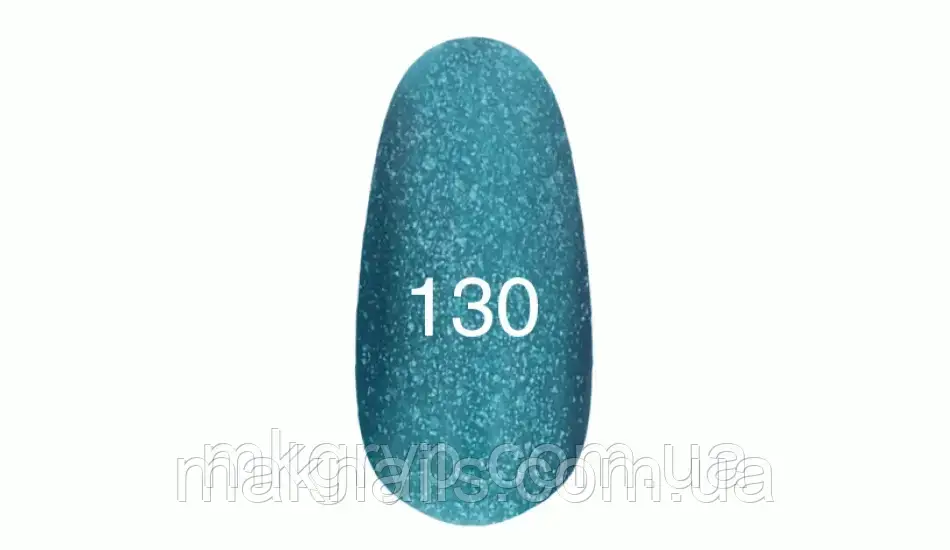 Гель-лак No 130 (бірюзовий зі щільним мерехтінням) 7 мл.