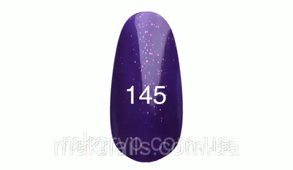 Гель-лак No 145, 7 мл фіолетовий із іскоркою