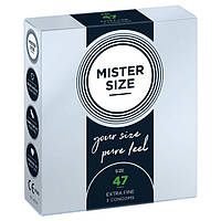 Презервативи Mister Size - pure feel - 47 (3 condoms), товщина 0,05 мм - SO8032