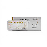 Кетгут хромований Sunmed USP 3/0 (EP 3) зі звор. ріж. голкою 22мм 3/8 кола