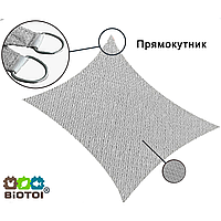 Тент солнцезащитный ShadeRoof 5мх4м, серебро 95% 140 гр/м2 HDPE