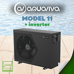 Тепловий насос Aquaviva Model 11 інвертор, 30-55 м3, тепло/холод, 11.5 кВт, -10С, WiFi