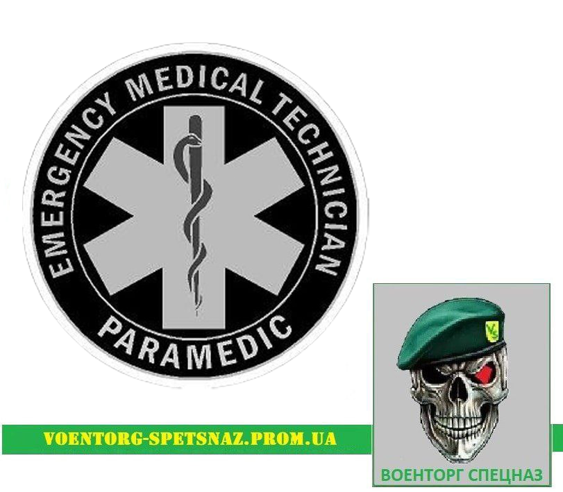 Купить Шеврон патч "Парамедик черно - серый" (morale patch) с вашим ...