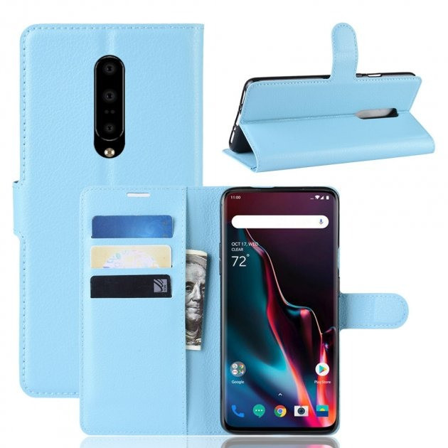 Чохол-книжка Litchie Wallet для OnePlus 7 Pro Light Blue, фото 1