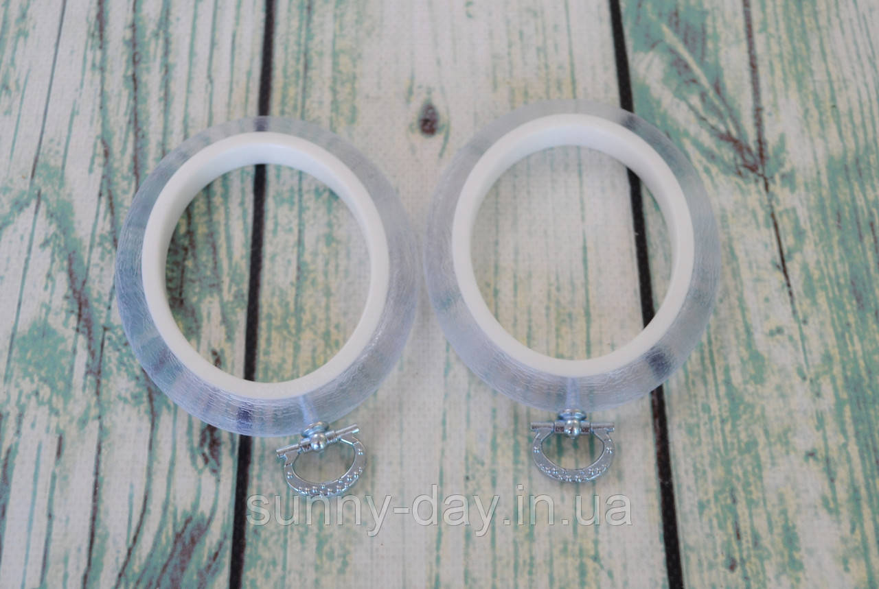 П'яльця рамка овальні каучукові Nurge, 85х105мм прозорі, фото 1