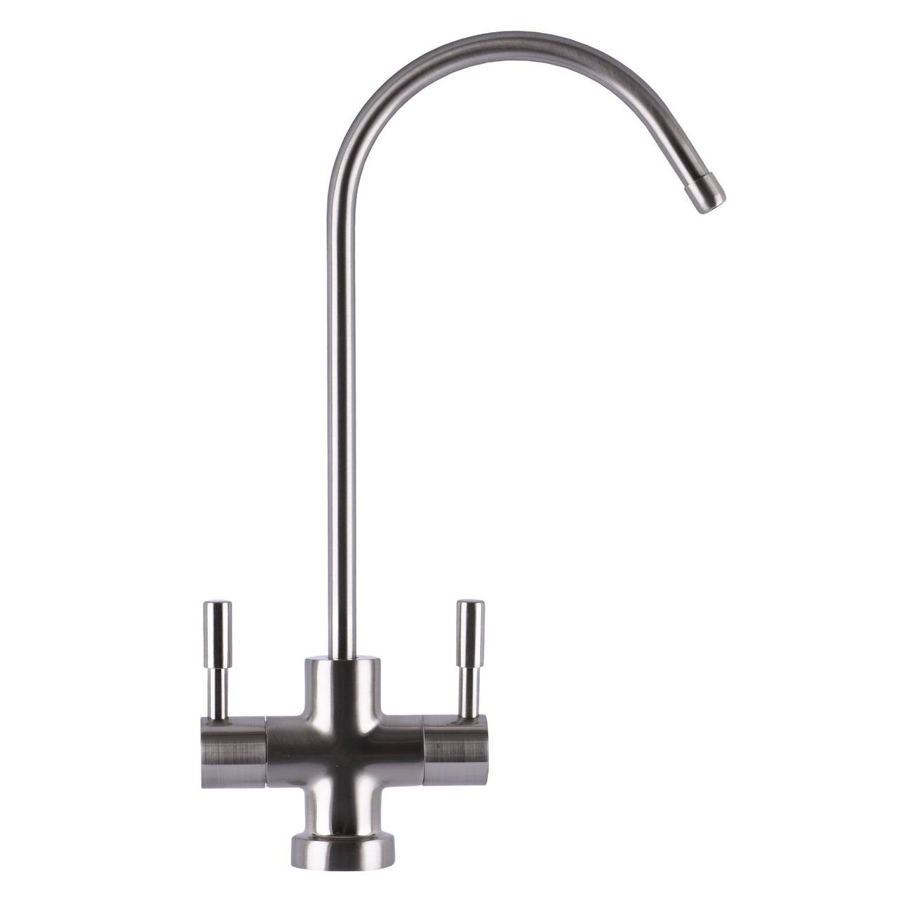 Кран для зворотного осмосу ZB-77A-SN, "Модерн" (подвійне підключення) | 000009861, фото 1