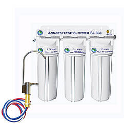 Система 3-х ступінчастого очищення BioSystems SL303-NEW ! кран ZB-69 "АНТИПОТОП" | 000019332