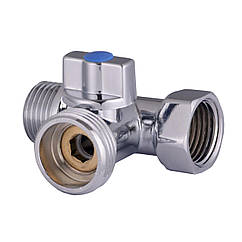 Кран для пральної машини Solomon 1/2″×3/4″×1/2″ A7053 | 000001105