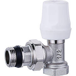 Кран радіаторний кутовий PROFESSIONAL 1/2″ NV-QP5005 вентильний з ущільнювачем | 000023478
