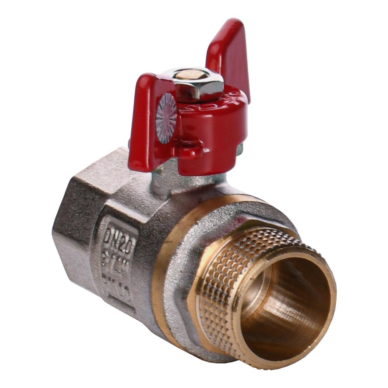 Кран кульовий прямий PROFESSIONAL 3/4″ зовнішня-внутрішня КБ PN40 QP152 | 000010155