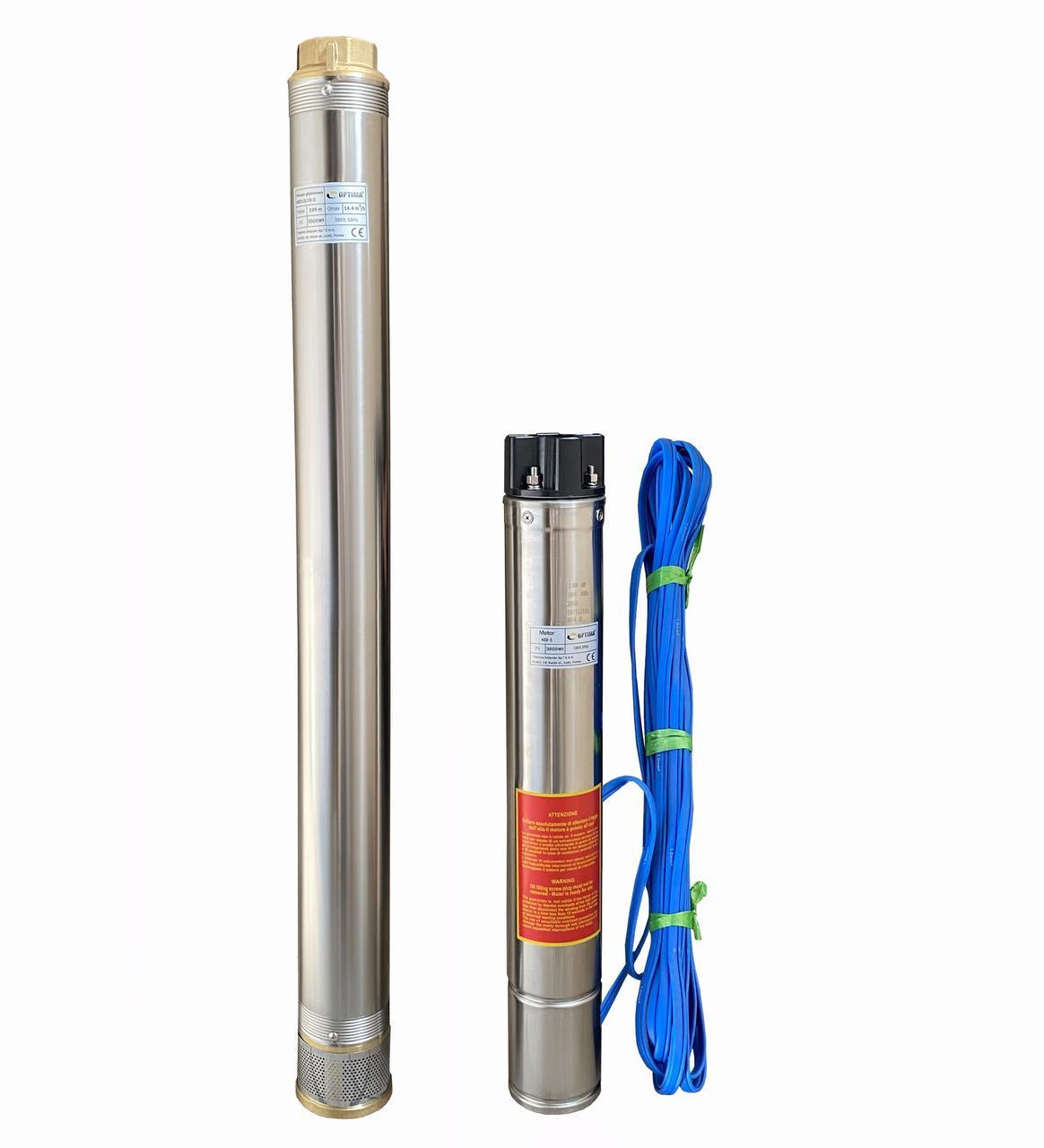 Насос свердловинний з стійкістю до піску OPTIMA 4SD10/18 3,0 кВт 109м 3-х фазний | 000011691, фото 1