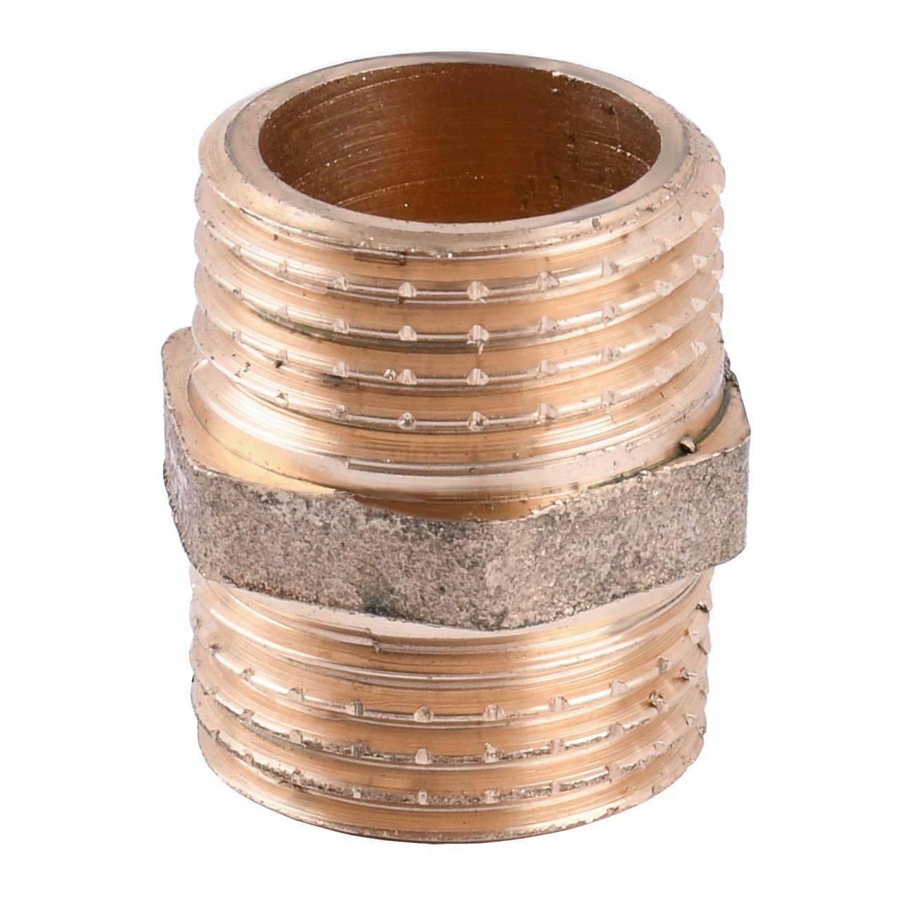 Ніпель латунь 1/2″ зовнішня-зовнішня А0501-1А | 000010507