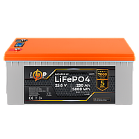 Аккумулятор LP LiFePO4 LCD 24V (25,6V) - 230 Ah (5888Wh) (BMS 200A/100A) пластик