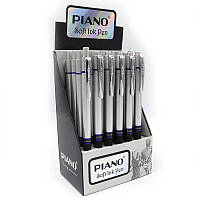 Ручка олійна автомат.Piano синя. з грипом PT-186
