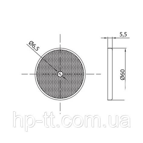 Світловідбивач Fristom жовтий 60 мм з отвором DOB-033 Z, фото 2