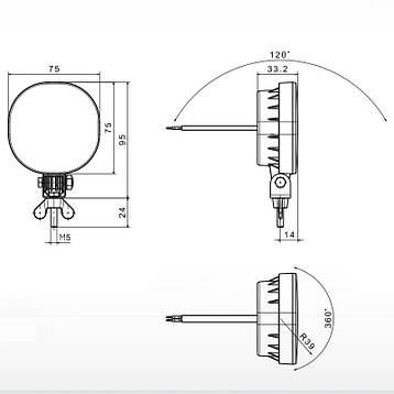 Протитуманний задній ліхтар Fristom FT-400 LED P, фото 2