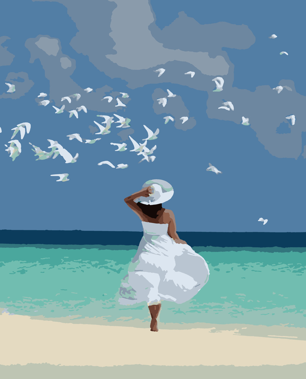 Картина за номерами "Зустріч з морем" 50*60 см