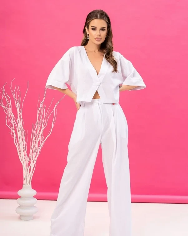 Костюми ISSA PLUS 14047 L білий, фото 1