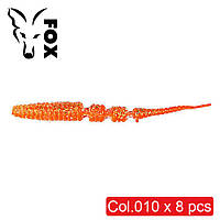 Силиконовый слаг для микроджига FOX 5,5см Leech (JAVASTICK) #010 (orange gold) (съедобный, 8шт)